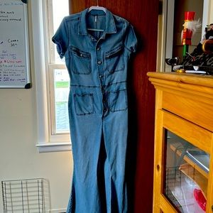 Free people, denim, jumpsuit